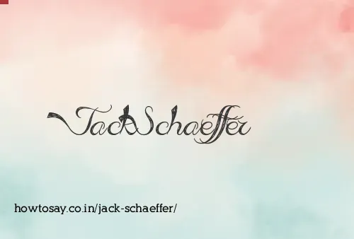 Jack Schaeffer