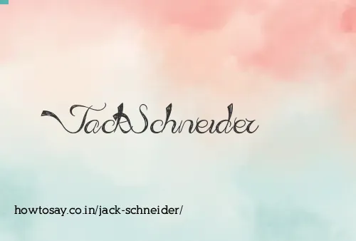 Jack Schneider