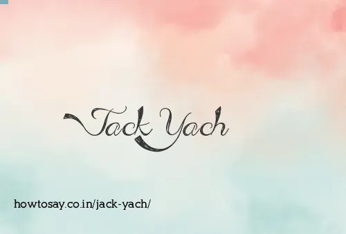 Jack Yach