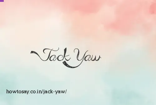 Jack Yaw