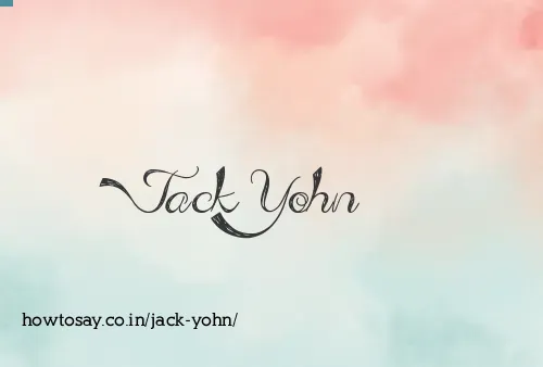 Jack Yohn