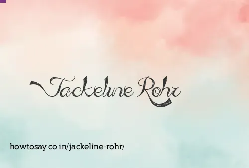 Jackeline Rohr