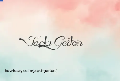Jacki Gerton
