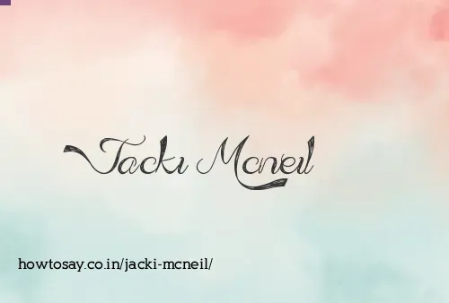 Jacki Mcneil