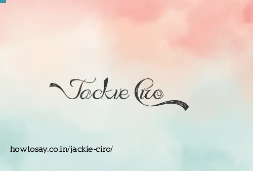 Jackie Ciro