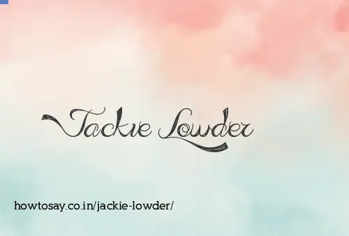 Jackie Lowder