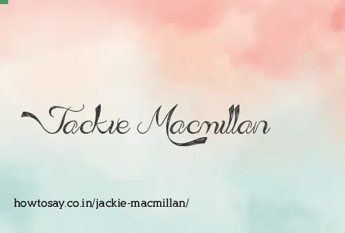 Jackie Macmillan