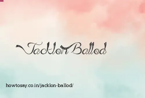 Jacklon Ballod