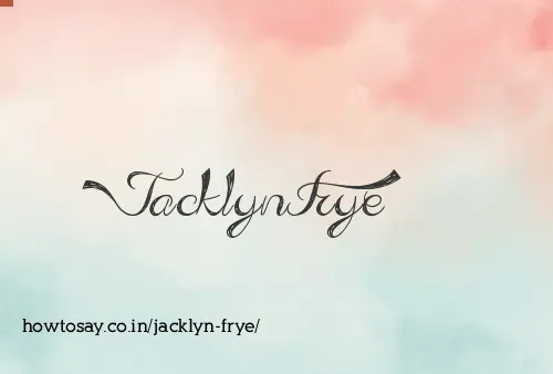 Jacklyn Frye