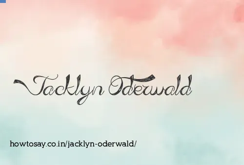 Jacklyn Oderwald