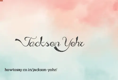 Jackson Yohr