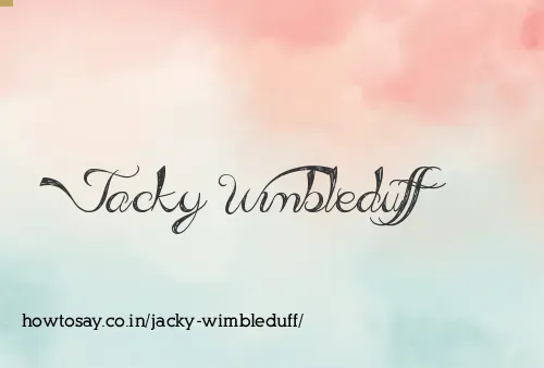 Jacky Wimbleduff