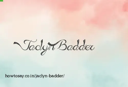 Jaclyn Badder