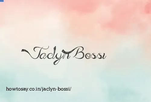Jaclyn Bossi
