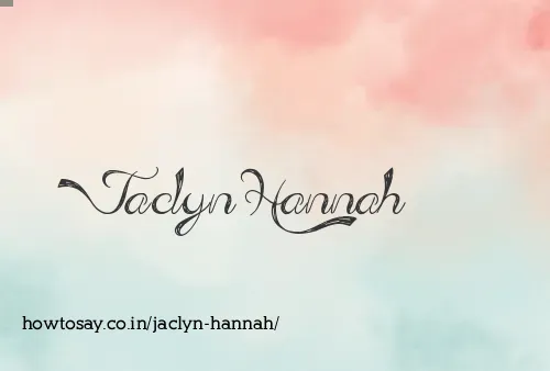 Jaclyn Hannah