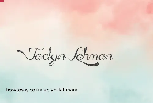 Jaclyn Lahman