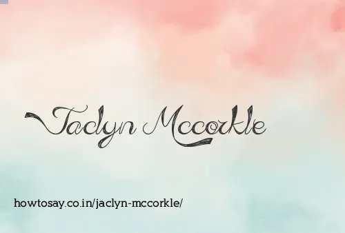 Jaclyn Mccorkle