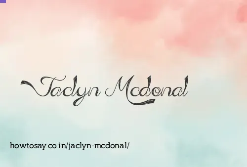 Jaclyn Mcdonal