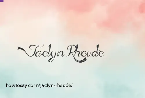 Jaclyn Rheude