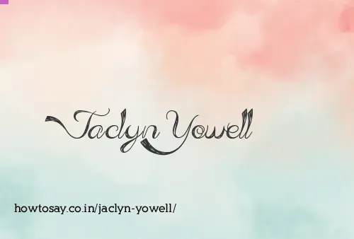 Jaclyn Yowell