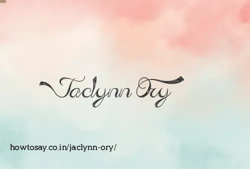 Jaclynn Ory