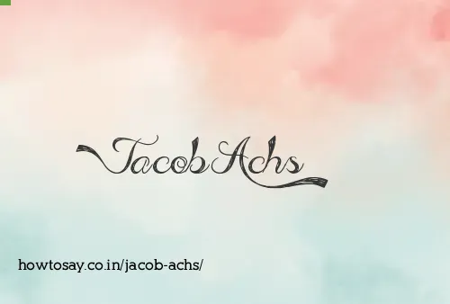 Jacob Achs