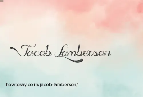 Jacob Lamberson