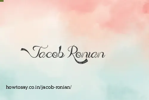 Jacob Ronian