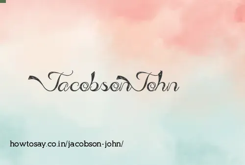 Jacobson John
