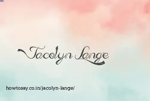 Jacolyn Lange