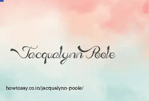 Jacqualynn Poole