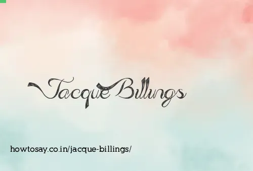 Jacque Billings