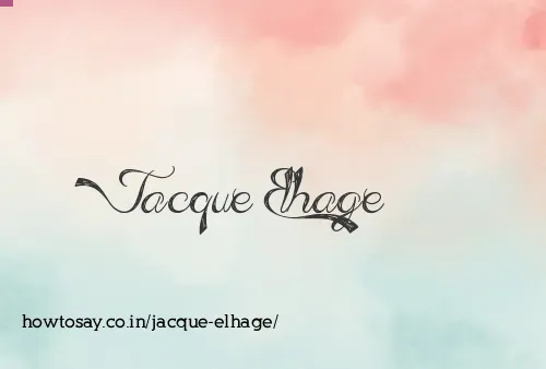 Jacque Elhage