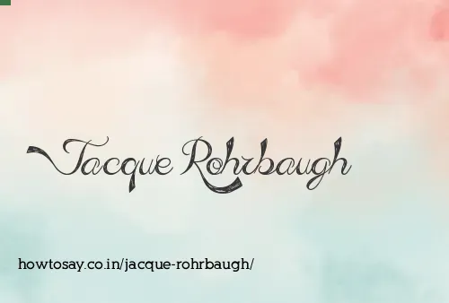 Jacque Rohrbaugh