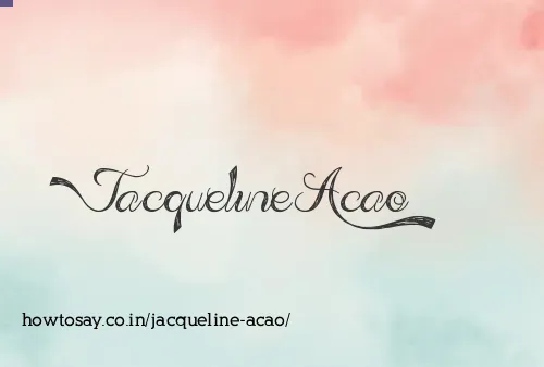 Jacqueline Acao