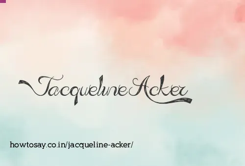 Jacqueline Acker