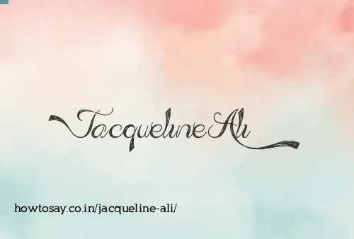 Jacqueline Ali