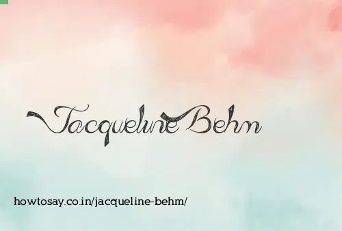 Jacqueline Behm