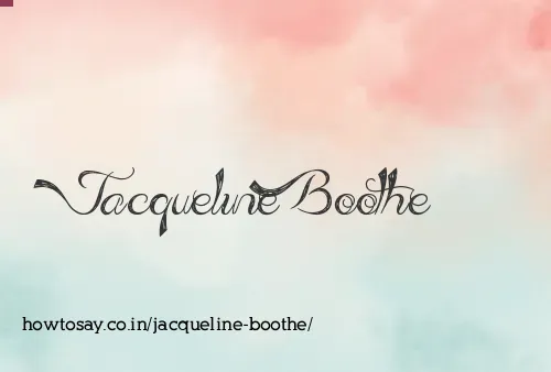 Jacqueline Boothe