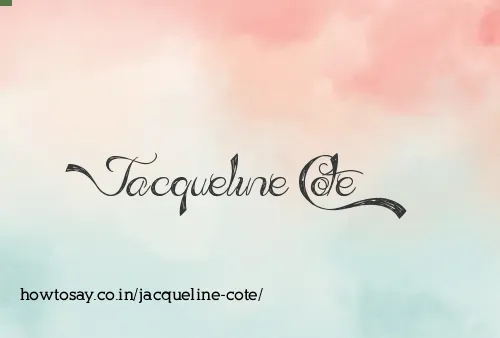 Jacqueline Cote