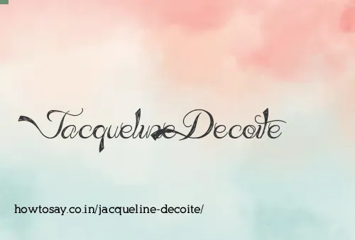 Jacqueline Decoite