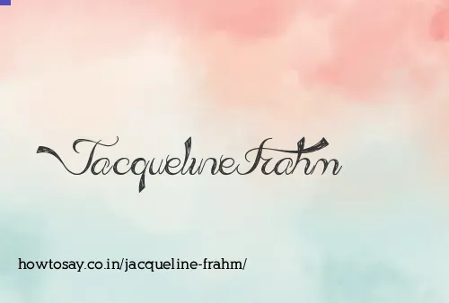 Jacqueline Frahm