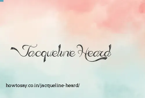 Jacqueline Heard