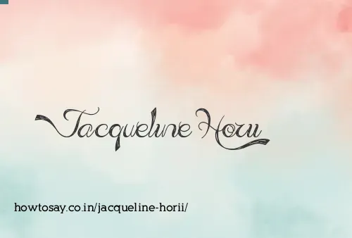 Jacqueline Horii