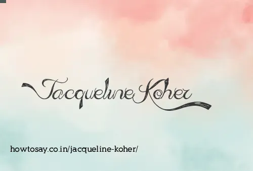 Jacqueline Koher