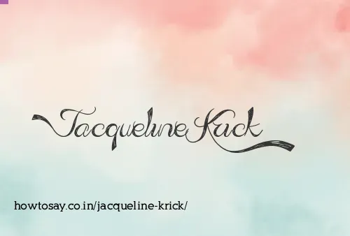 Jacqueline Krick