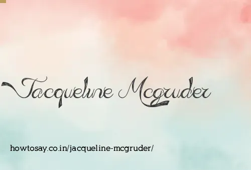 Jacqueline Mcgruder