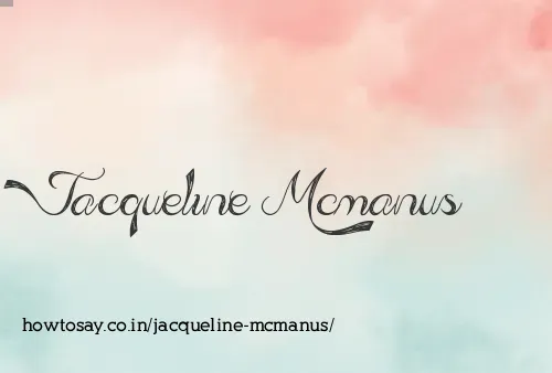 Jacqueline Mcmanus