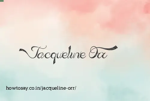 Jacqueline Orr