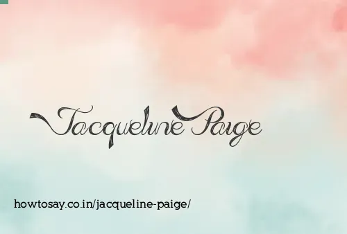Jacqueline Paige
